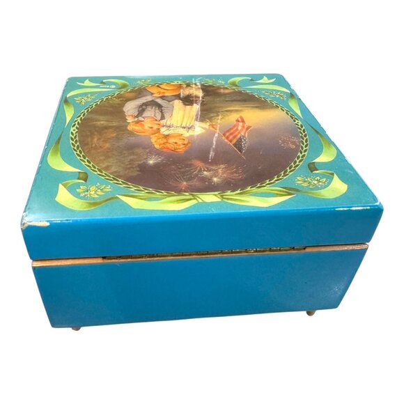 Reco Music Jewelry Box Sandra Kuck "Star Spangled Sky" Mirror Vintage READ - Picture 11 of 14